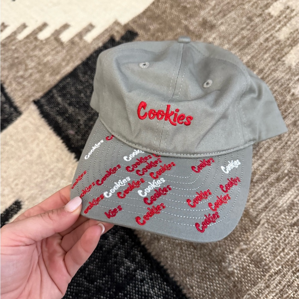 Gray Embroidered Cap